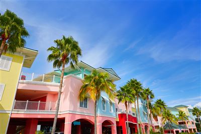 Bunte Häuser in Fort Myers